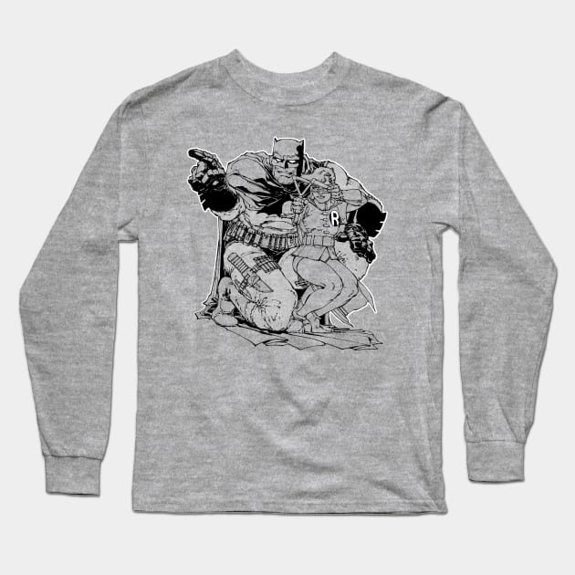 DARK KNIGHT RETURNS w/ Robin Long Sleeve T-Shirt by ROBZILLA